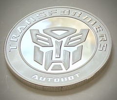 Transformer Challenge Coin-Siver Colored-3D-Decepticon-Autobot
