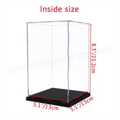 US 8.3″H Acrylic Display Box Plastic Base Self-Install Case Protection Dustproof