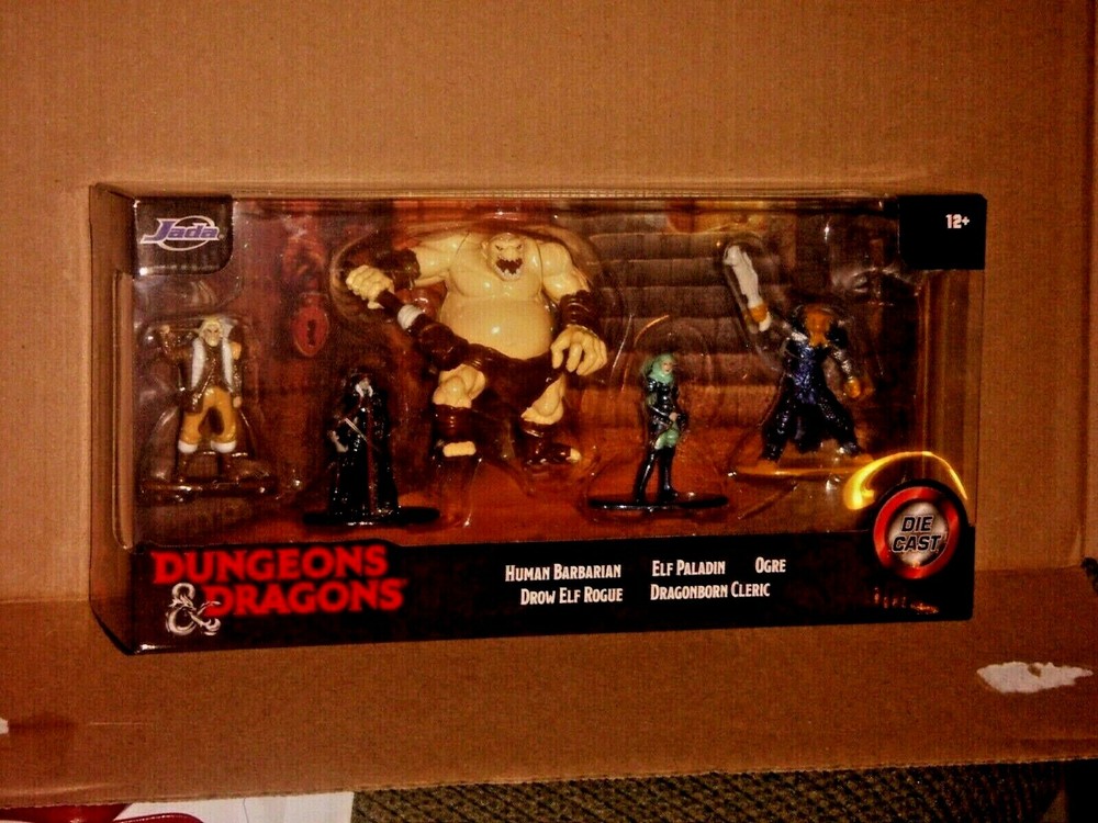 Jada Dungeons & Dragons Die-cast Metal 5 Figures Elf Paladin, Ogre + 3