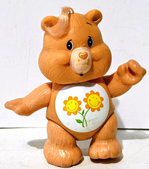 Friend Bear – Care Bears – Sunflower Belly – Poseable – Kenner – Vintage 1983
