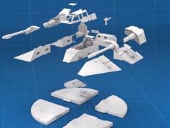 Star Wars 1/16 Scale 13″ Snowspeeder Model Kit Custom 3d Print W Stand