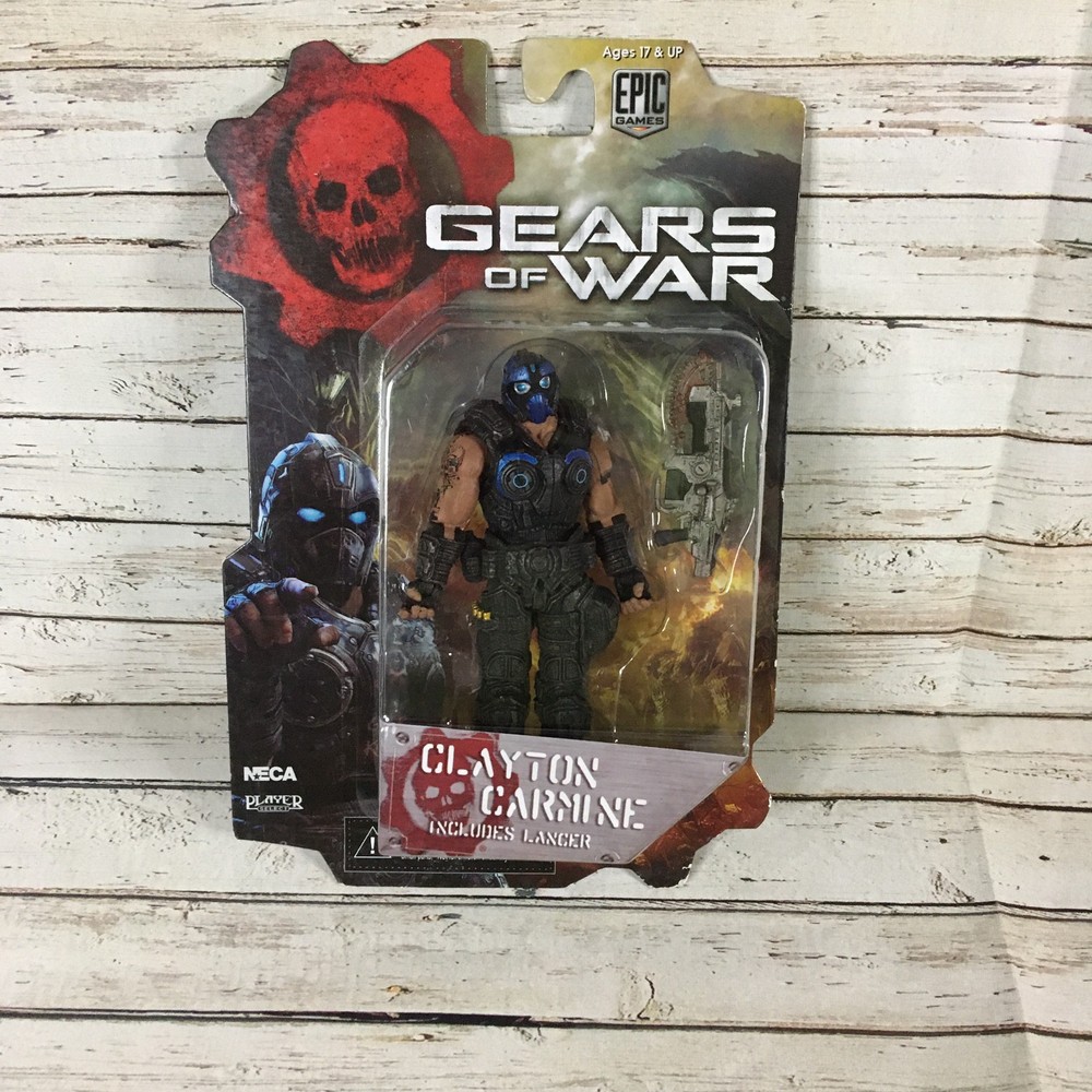 2013 Neca Gears Of War 3 Clayton Carmine 3.75″ Figure w/ Lancer Series 1 New