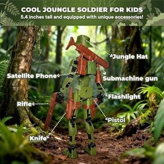T13 Action Figure (Dummy 13 / Titan 13), Jungle Soldier – 3D Printed Poseable…