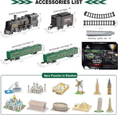 Electric Train Sets for Boys Girls Metal Alloy Christmas Trains Toys Steam Locom