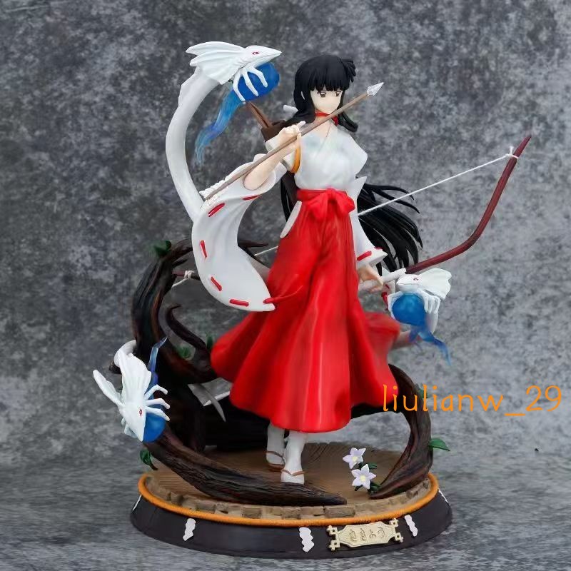 Anime Inuyasha GK Kikyou Sesshoumaru PVC Model Boxed Figurines Statues Ornament