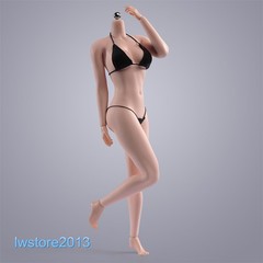 US ANT AB001W 1/6 Pale Skin Large Bust Breast 12″ Female Action Figure Body Toys