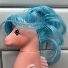 My Little Pony G1 Sea Pony Wavedancer 1983 Pink W Blue Hair Rare HG8