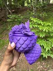 3D Printed Articulated Dragon w/Crystal Dragon Eggs Full Articulated Fidget Toy