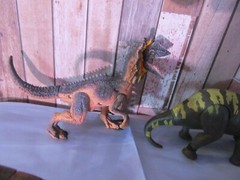 Lot of 6 Made in Indonesia Dinosaurs moveable arms and legs