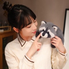 Cute Raccoon Plush Toy Stuffed Animals Soft Doll Pillow Grey Raccoon Toys Birthd