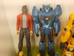 Lot Of 7 Action Figures Tall Hard Plastic Posable 11″ & Larger See Pics