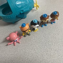 2010 Mattel Octonauts GUP A Mission Submarine + 5 Figs Peso Inkling Kwazii Dashi