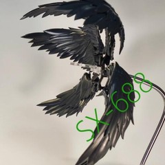 1/12 Black Soldier Wings Fit 6″ Action Figure, No Bracket Self Assembly Required
