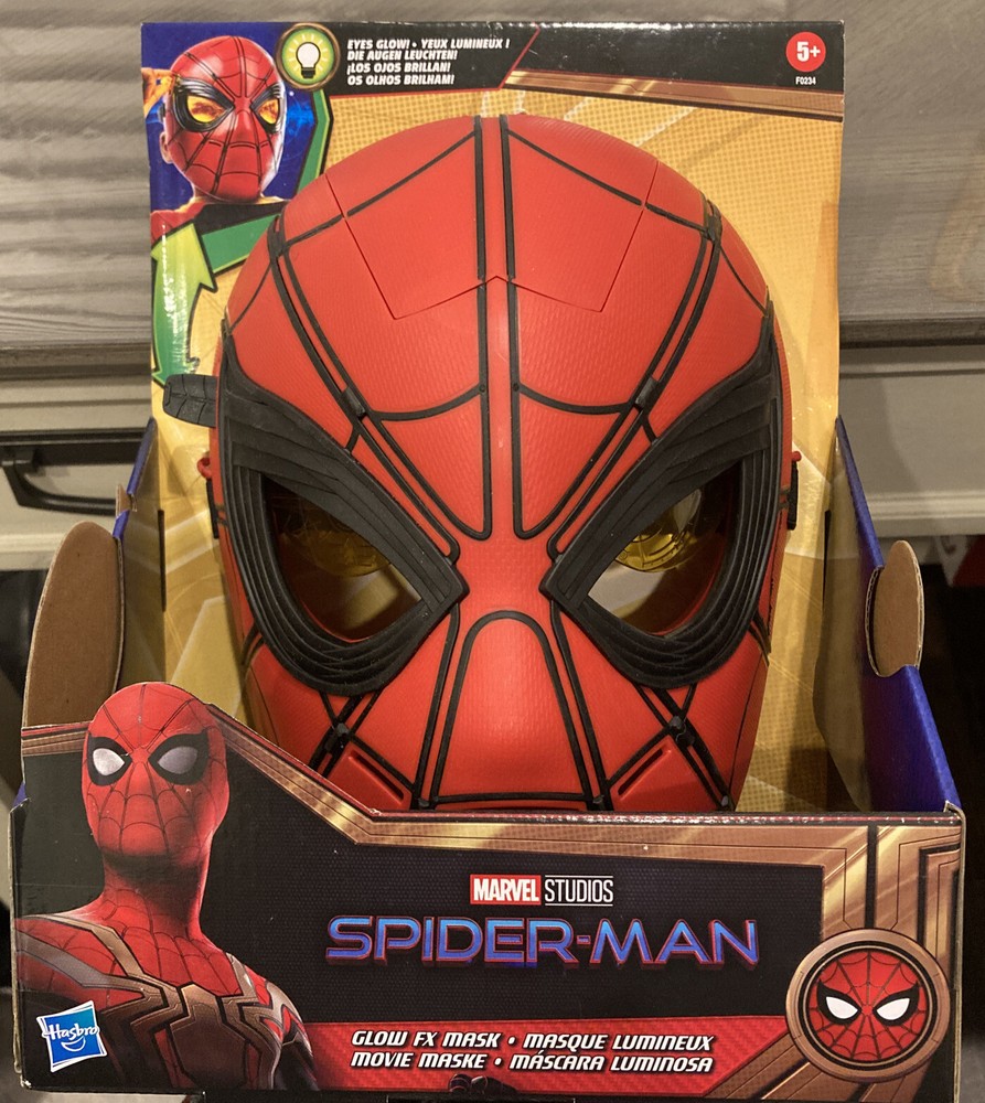Marvel Studios SPIDER-MAN GLOW FX MASK Hasbro Disney 2021 Eyes Glow – NEW
