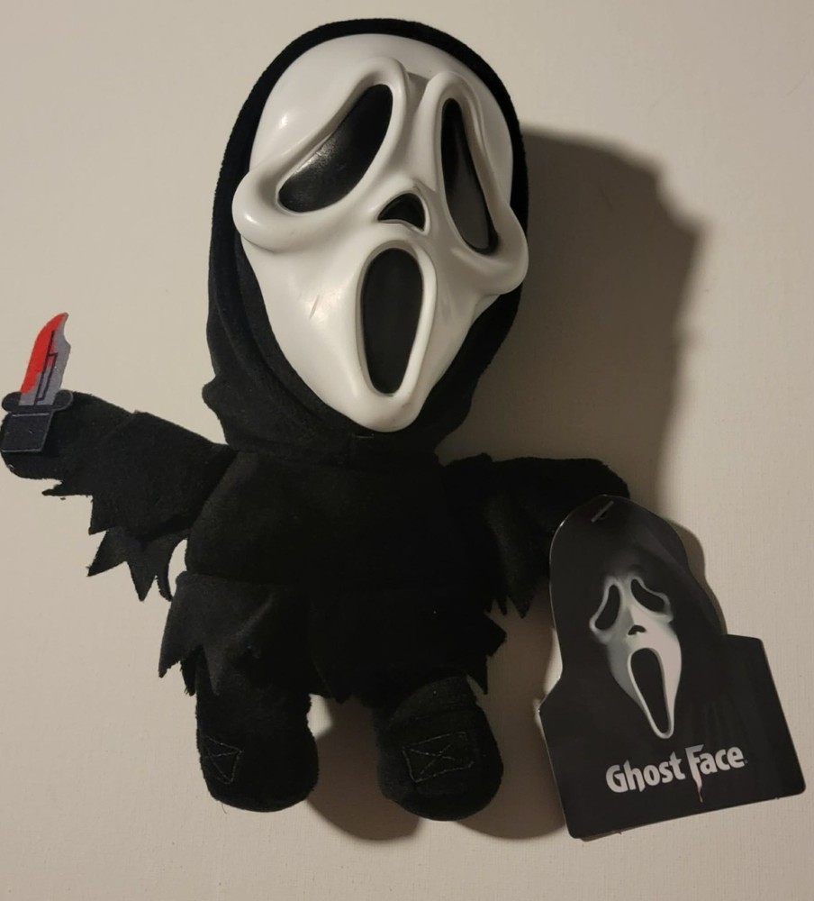 NEW 2026! Culturefly x Scream | Ghostface 8″ Hard Face Plush w/ Bloody Knife