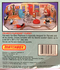 1988 Matchbox Playhouse Pee-Wee Herman, Scooter & Helmet Figure Set Sealed READ