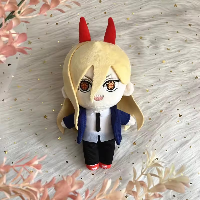 20cm Chainsaw Man Power Plush Doll Stuffed Toy Cosplay Plushie Pillow Gift