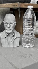 Breaking Bad Walter White / Heisenberg 3D Printed Bust Statue 6.75 Inches Gray