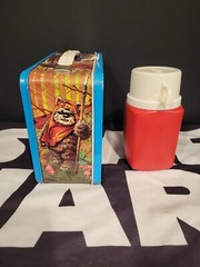 1983 King-Seely LUNCH BOX Metal STAR WARS Vintage ROTJ w Thermos NICE COLOR!