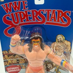 MATTEL WWE LJN RETRO STYLE 8” THE ULTIMATE WARRIOR BLUE CARD VERSION