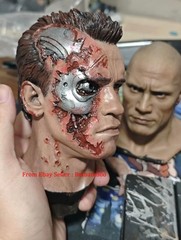 Customized The Terminator 1/3 Battle Damage Head Carving Model Collection Toys