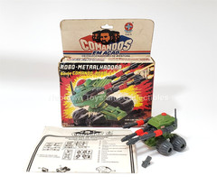GI JOE COMANDOS EM ACAO ROBO-METRALHADORA COMPLETE w/BOX & BP’s BRAZIL ESTRELA
