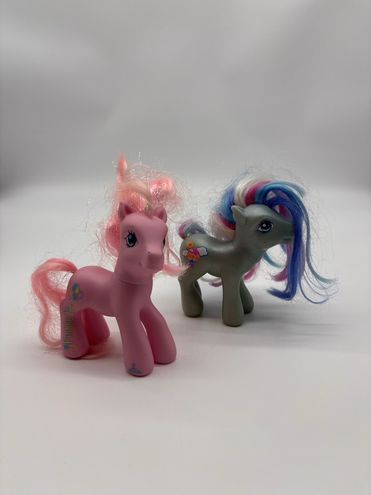 Vintage My Little Pony Lot of 2 Pink Poe & Shenanigans 3.5” Figures – Read