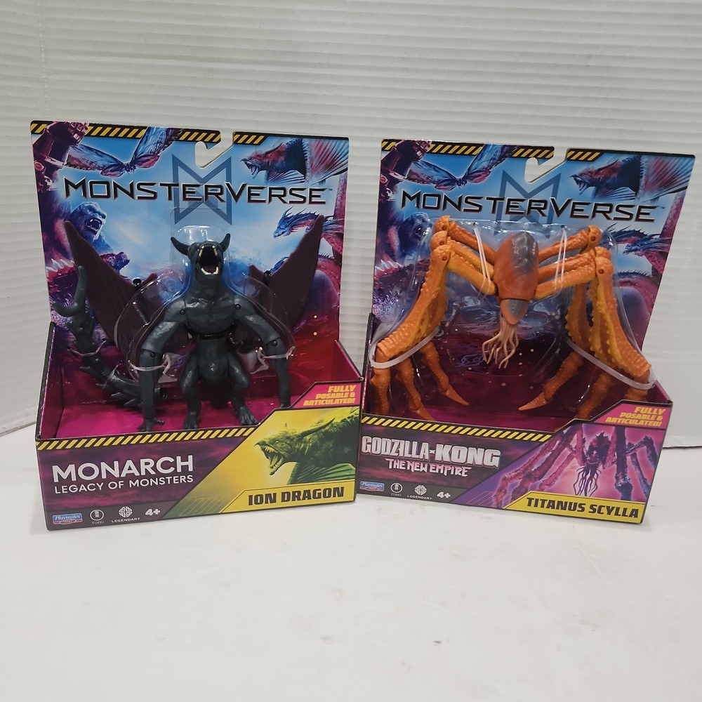 Lot 2: MonsterVerse Godzilla Kong New Empire TITANUS SCYLLA & Monarch Ion Dragon