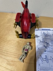 1988 GI Joe ANTI GRAVITY POD A.G.P. w/ Driver NULLIFIER Blueprints NEAR COMPLETE