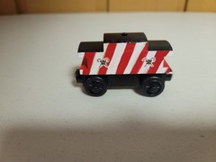 Thomas Wooden Railway Custom Christmas Candy Cane Caboose