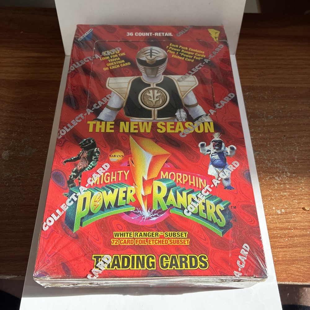 POWER RANGERS SEALED BOX 36 WAX PACKS 1994 TRADING CARDS BY COLLECT-A-CARD