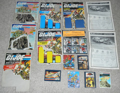 1980s Aviva Battle Gear Card Back Blueprints Vintage G.I. GI Joe 3.75 ARAH Lot