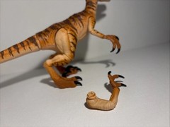 Jurassic Park Lost World Amber Collection Tiger Velociraptor Mattel Fodder 1/12