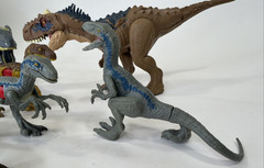 Lot of 8 Jurassic World Toy Dinosaurs Opposable Raptor Dinosaurs