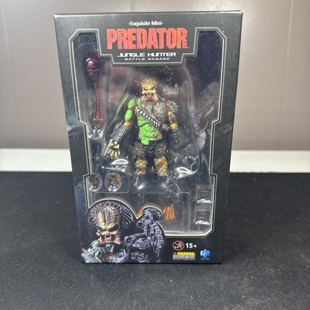 Hiya Toys Predator Battle Damage Jungle Hunter 4″ 1/18 Action Figure Bloody New