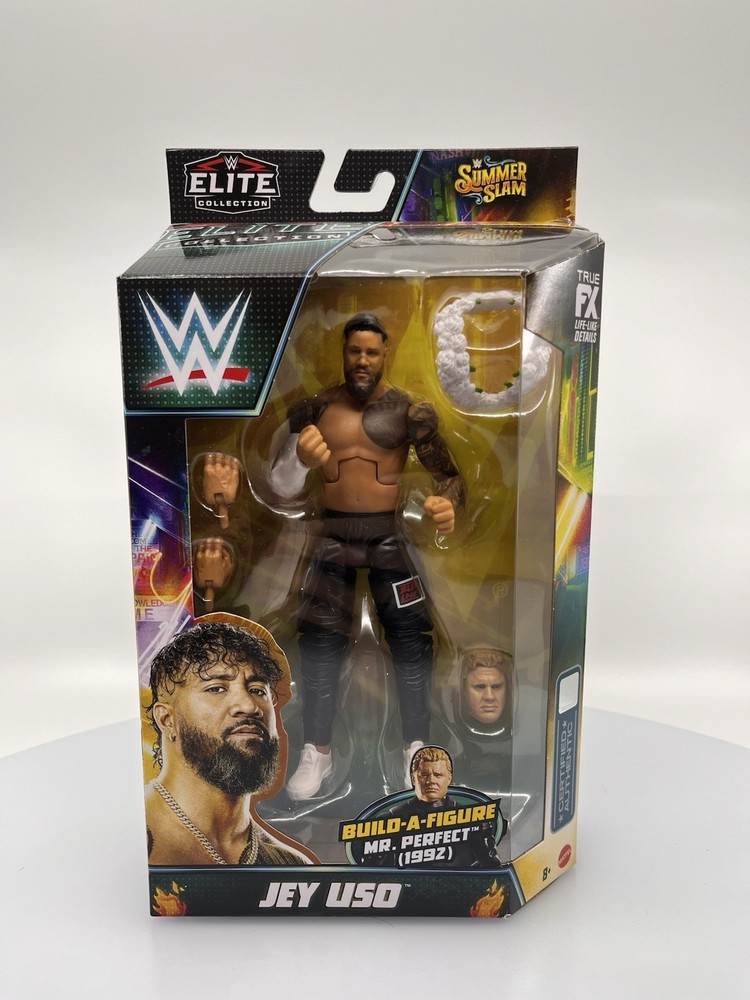 WWE Elite Summer Slam Jey Uso Bloodline Build Action Figure Mr. Perfect