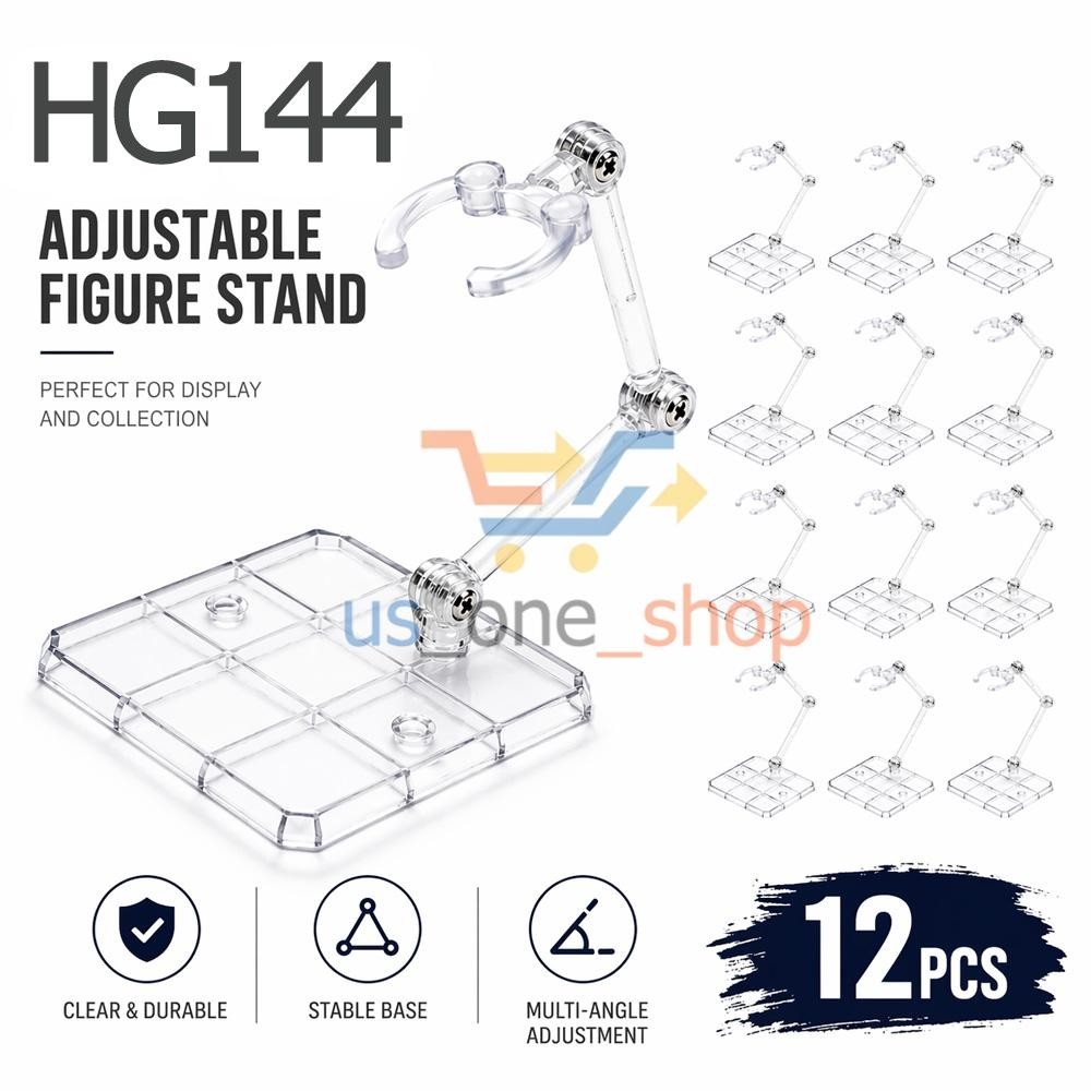 12PC HG144 Adjustable Action Figure Display Holder Base Doll Model Support Stand