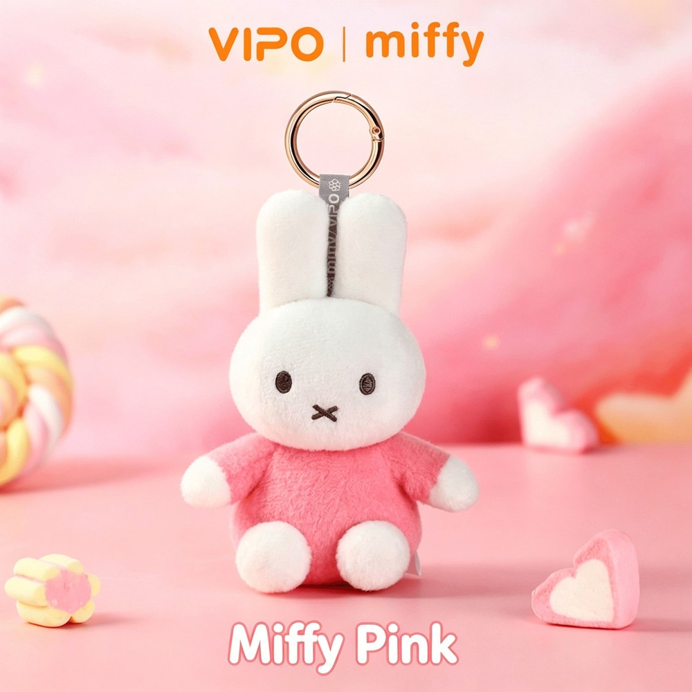 VIPO x Miffy Colorful Series Plush Keychain Charm Decoration Rabbit Doll Gift