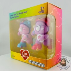 Care Bears Flocked Cheer Bear & Share Bear Roller Skates 2pc NIB