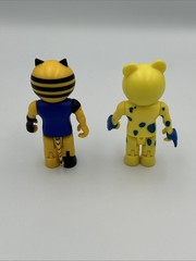 Roblox Action Figure Dinopiggy & Tigry SET 3.5″ Tall – Yellow & Blue W/spots