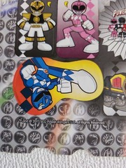Mighty Morphin Power Rangers Sticker Sheet 8.5″ x 11″- 36 stickers