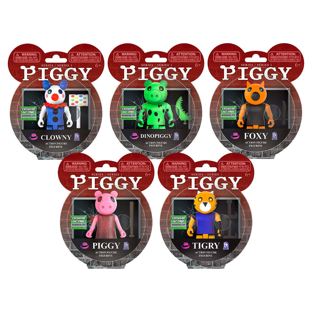 PIGGY Roblox Figures Series 1 Set Dinopiggy Tigry Clowny Foxy