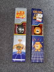 Vtg! Transformer Watch 1980s LCD Robot Transforming Toy Do Do Lot Of 2! RARE!