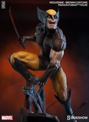 Sideshow Collectibles Premium Format Exclusive Wolverine Statue Brown Costume