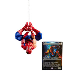 Marvel Legends Magic: The Gathering Battle-Damaged Spider-Man Toy & Trading Card