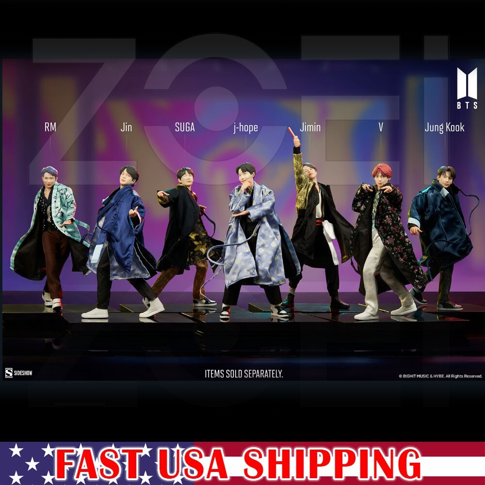 NIB Sideshow BTS Complete Set All 7 Crew Group Statue Figure KPop Superstar IDOL