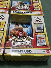 WWE Knuckle Crunchers Lot Of 4 Jey Uso Jimmy Uso Roman Reigns Damien Priest NIB
