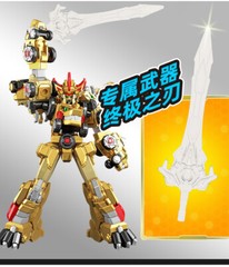 Dino Core Golden Ultimate D-Buster Tyranno Figure 7 in 1 Dinosaur Robot Combiner