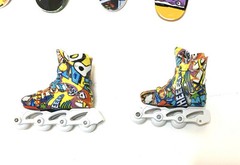 Lot Of 5 Finger Skateboards 1 Finger Bicycle 1 Pair of Finger Roller Blades