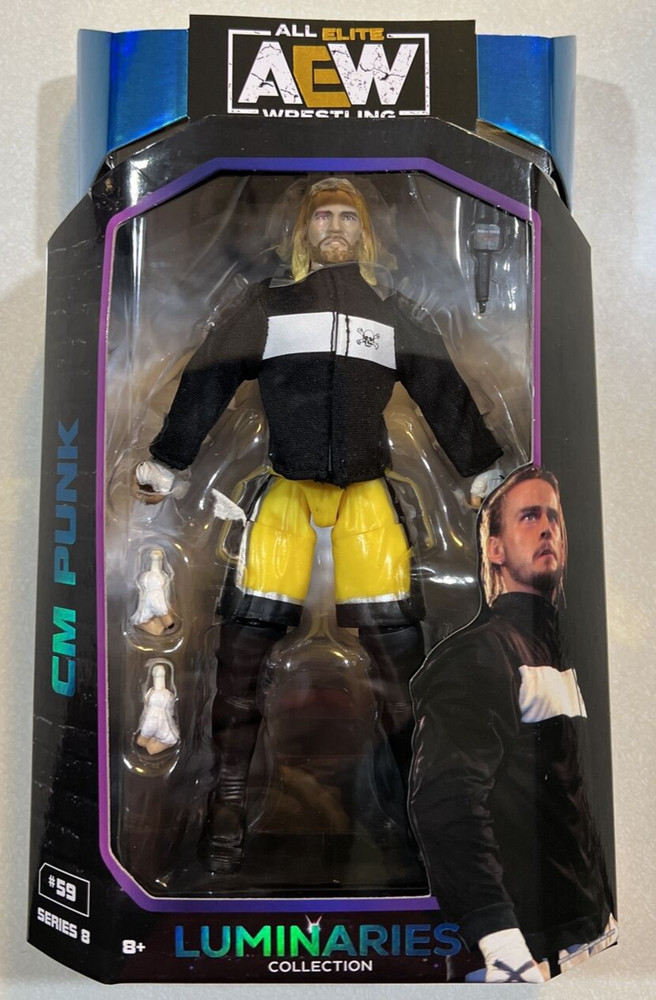 NEW 2024 AEW Unmatched Series 8 CM Punk (Luminaries) Wrestling Figure